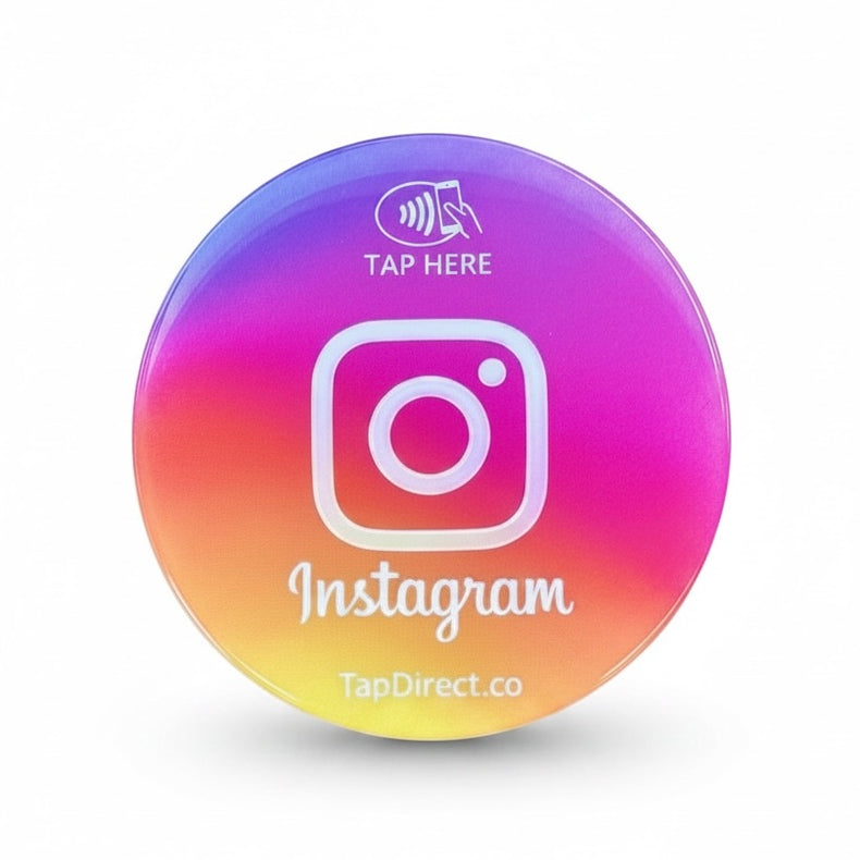 NFC Instagram Follow Plate for
Businesses - Social Media Tap Sign - Epoxy Finish