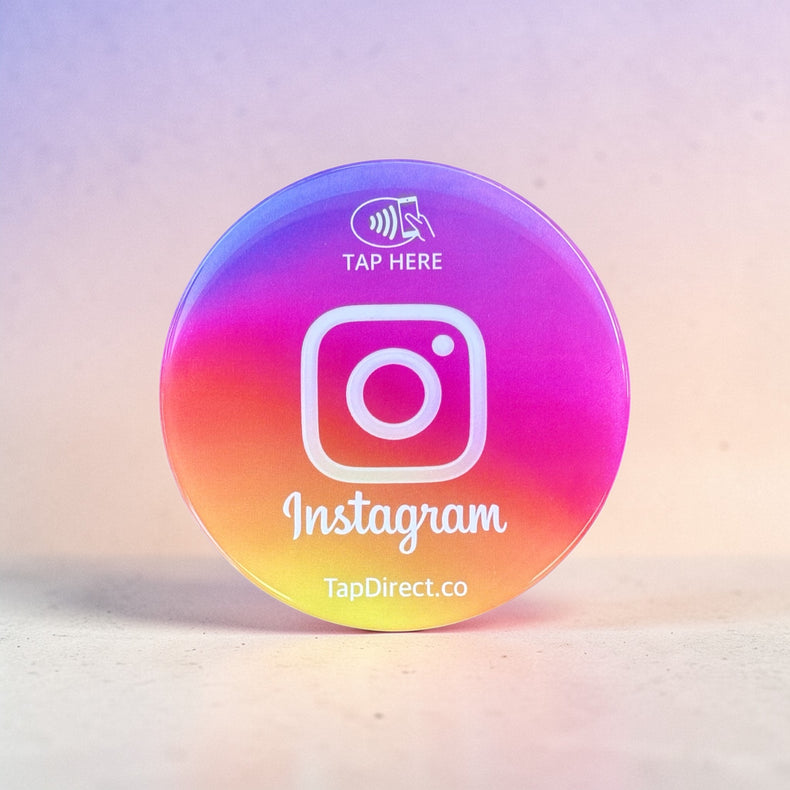 NFC Instagram Follow Plate for
Businesses - Social Media Tap Sign - Epoxy Finish