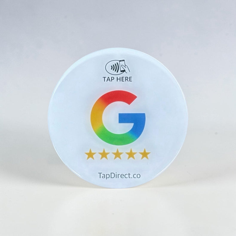 Google Review NFC Plate for
Businesses - Tap to Leave a Review - Epoxy Finish