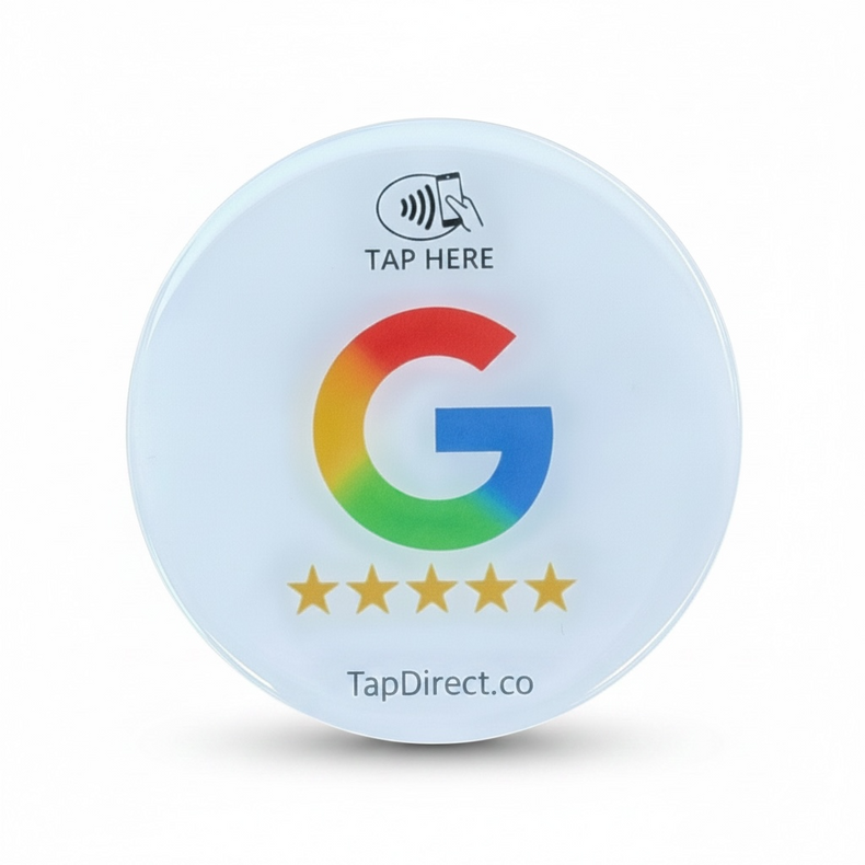 Google Review NFC Plate for
Businesses - Tap to Leave a Review - Epoxy Finish