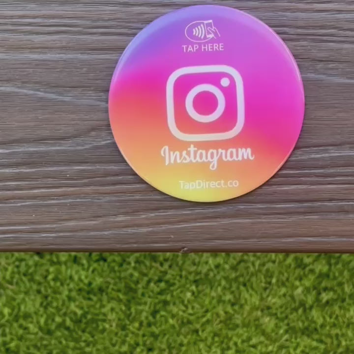 NFC Instagram Follow Plate for
Businesses - Social Media Tap Sign - Epoxy Finish