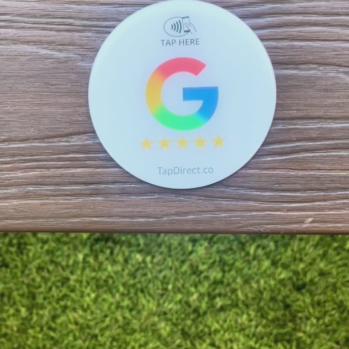 Google Review NFC Plate for
Businesses - Tap to Leave a Review - Epoxy Finish